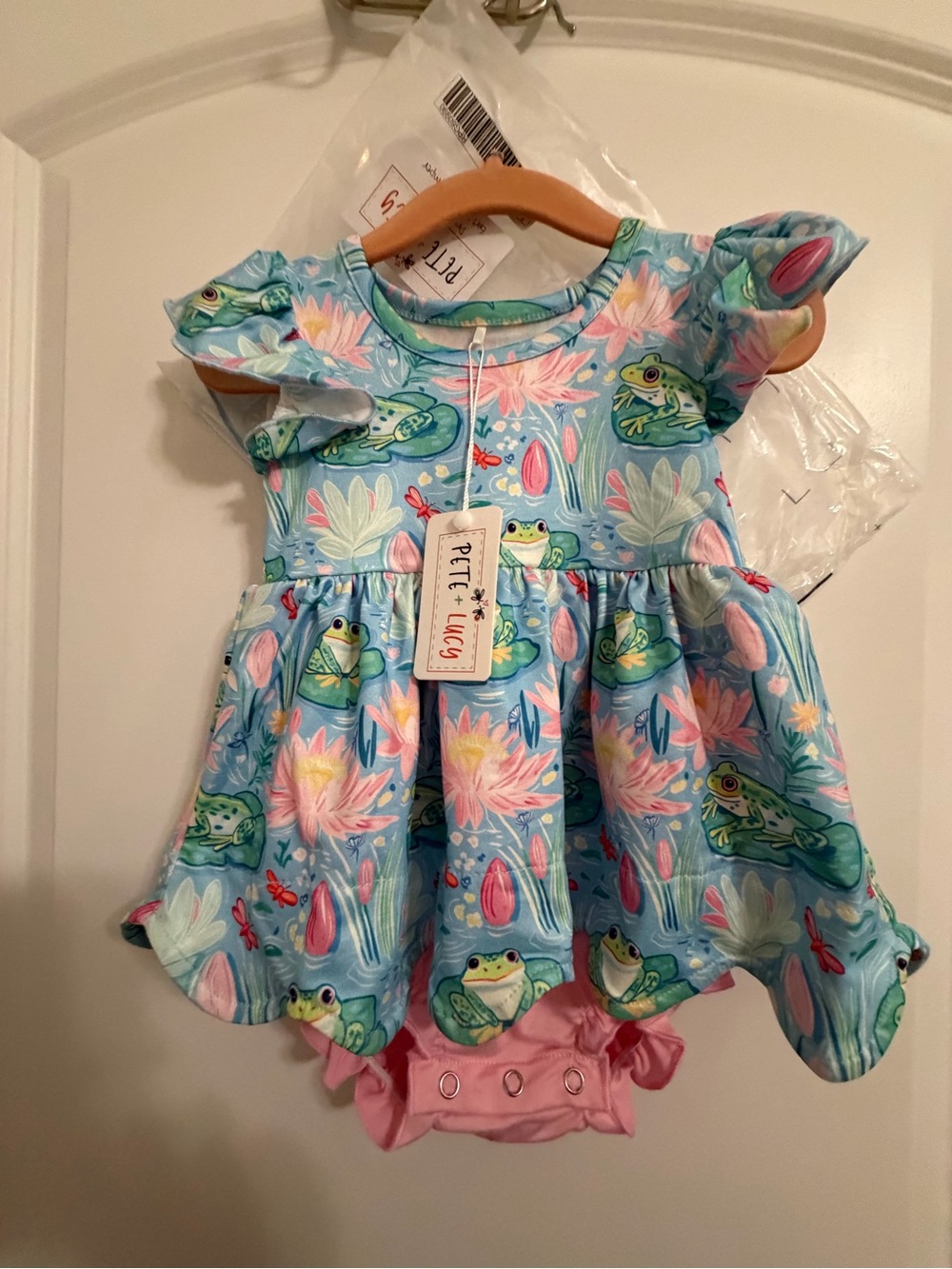 PETE + LUCY PREPPY POND GIRL INFANT ROMPER SIZE 9-12 MONTH
